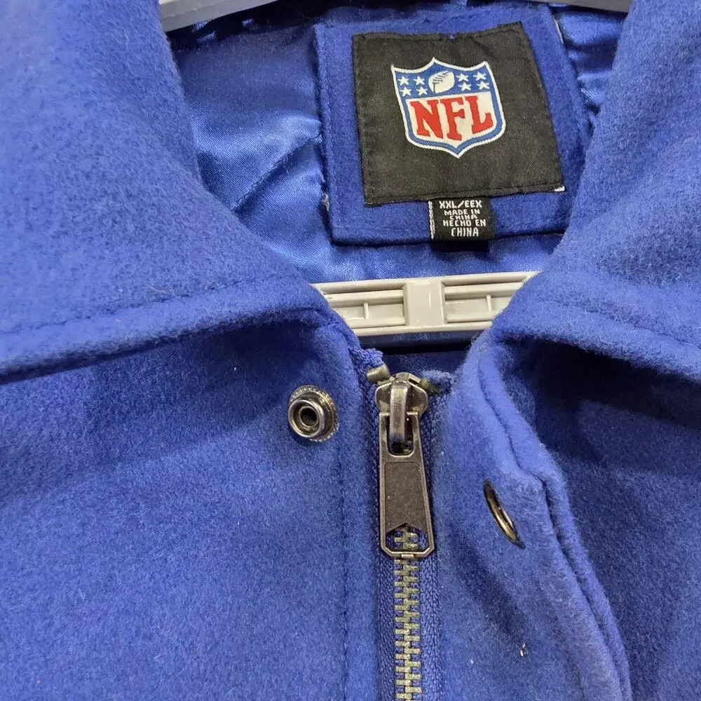 VTG New York Giants Jacket Mens 2XL Blue‎ NFL Football 3X Super Bowl Champions